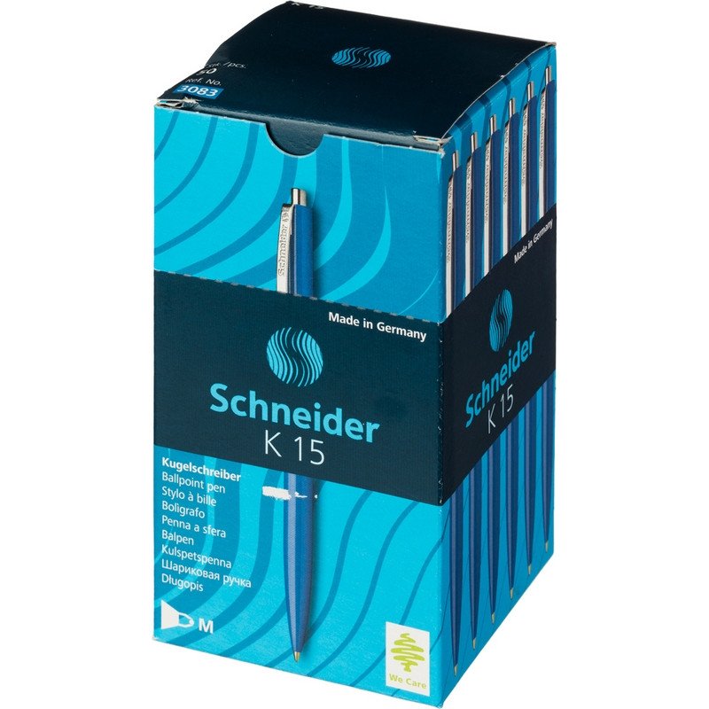 Ручка шариковая SCHNEIDER K15 корпус синий/стержень синий 0,5мм