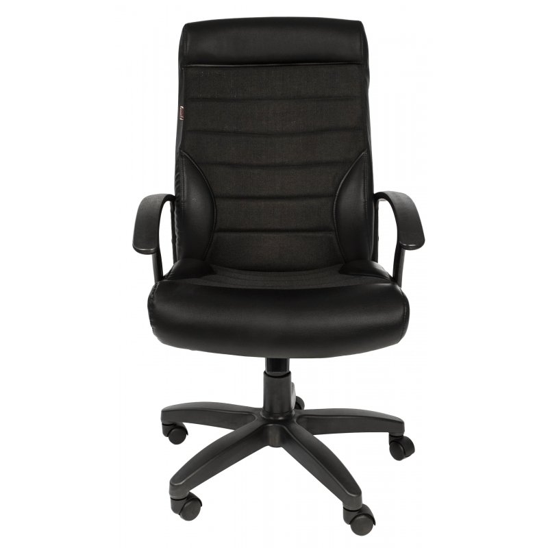 Кресло для руководителя Easy Chair 639 TPU черное (экокожа/ткань/пластик)