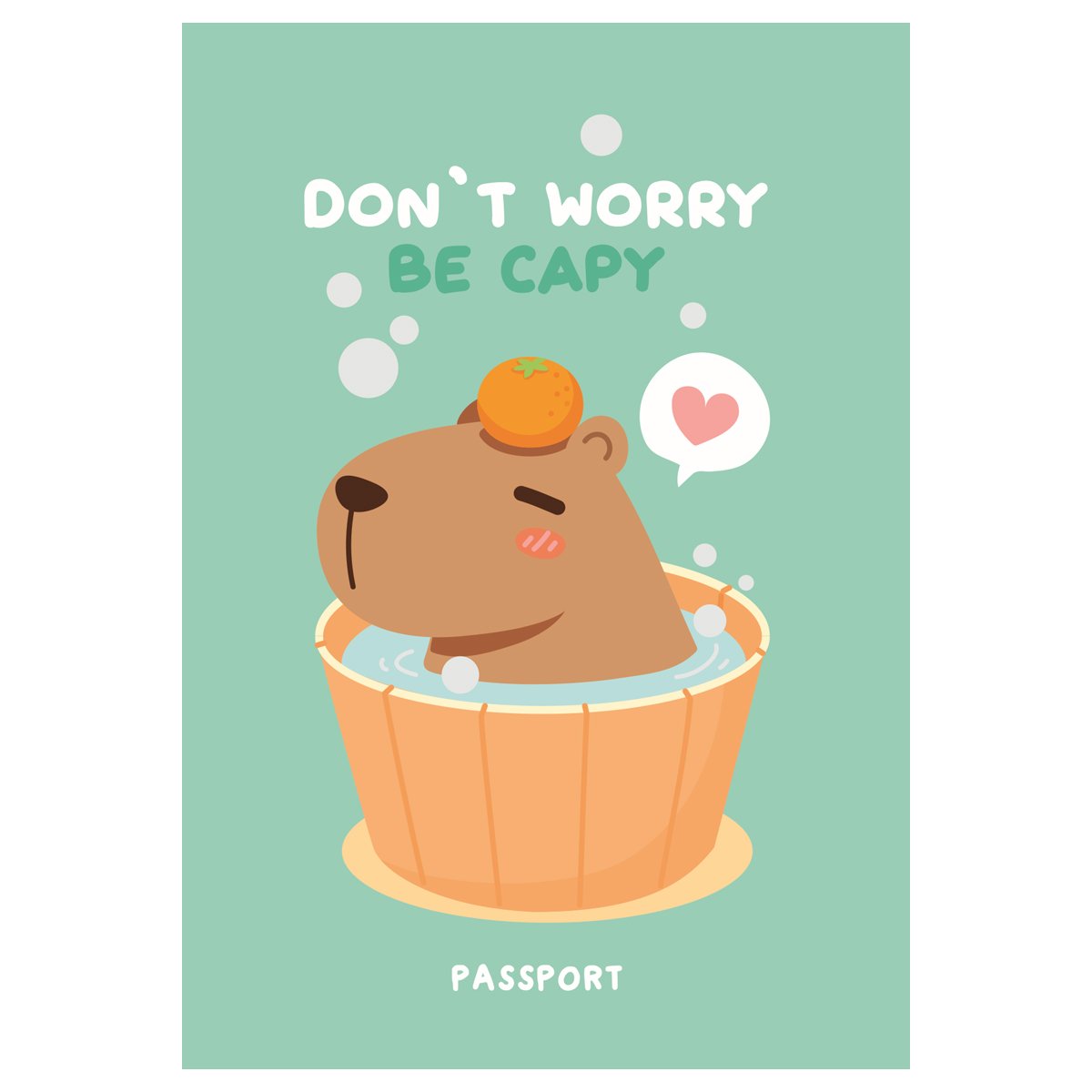 Обложка для паспорта MESHU «Capybara», ПВХ, 2 кармана