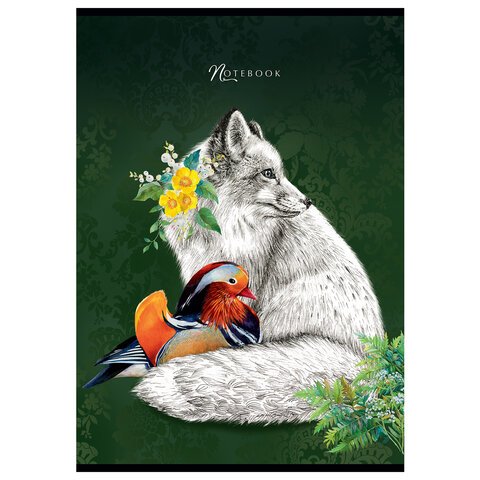 Тетрадь А4, 80 л., ПЗБМ, скоба, клетка, фольга, конгрев, TWIN лак, «Во сне и наяву» (3 вида), 027040