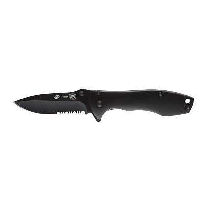 Нож складной Stinger,80мм, черный, сталь/алюминий (черный), FK-721BK