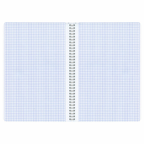 Тетрадь А4, 96 л., BRAUBERG, гребень, клетка, матовая ламинация, «Пастель_3» (микс в спайке)