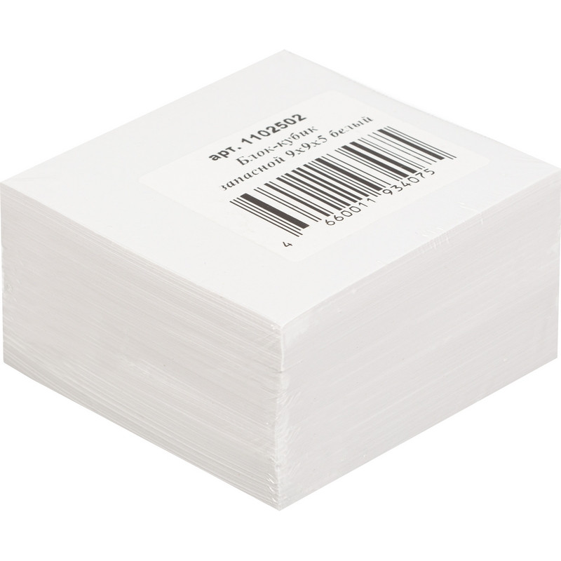 превью Блок для записей запасной 9×9×5 белый блок