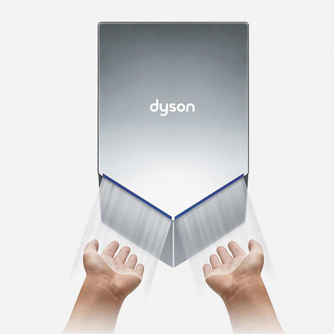 Сушилка для рук DYSON HU02, 1000 Вт, время сушки 12 секунд, поликарбонат, никель