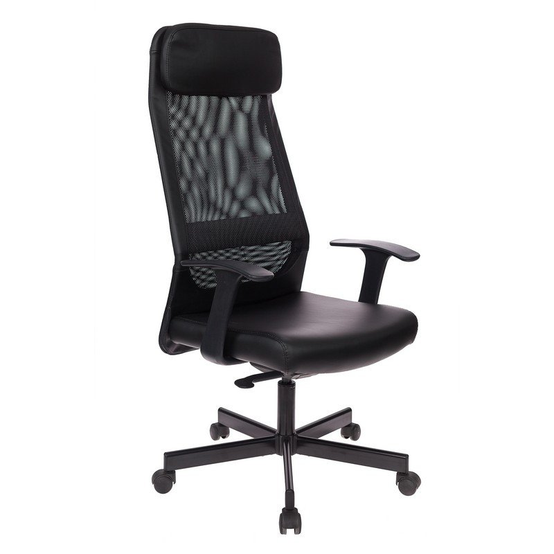 превью Кресло для руководителя Easy Chair 651 TPU черное (искусственная кожа/сетка/пластик)