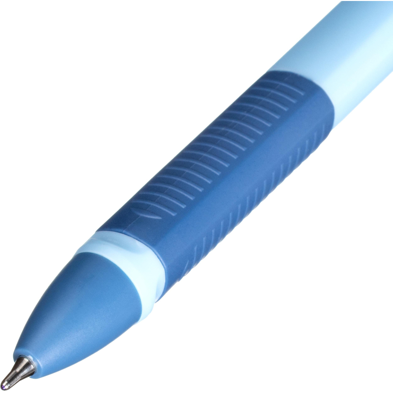 Ручка шариковая автомат. Комус Blue Sky, д. ш. 0.5 мм, гол. корп, манж, синяя