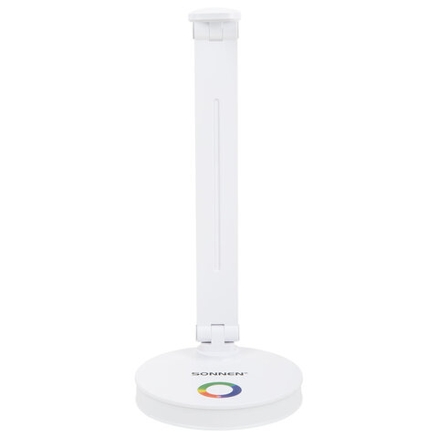 Настольная лампа-светильник, ночник SONNEN RG-001, 30 LED, 6 Вт, 3 режима, RGB-подсветка, белый