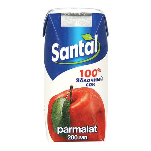 превью Сок SANTAL (Сантал), яблочный, 0.2 л, для детского питания, тетра-пак