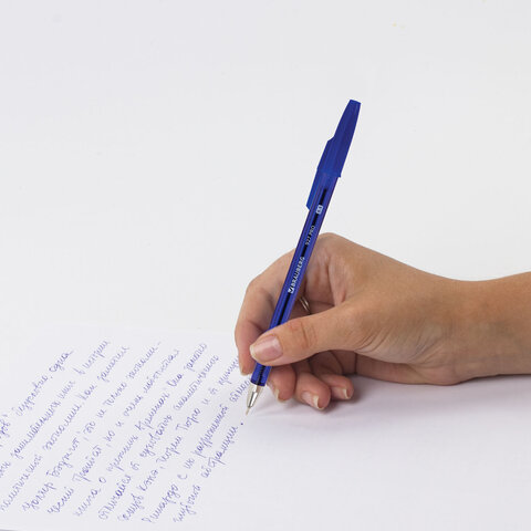 Ручки шариковые BRAUBERG 927 PRO «WRITING 3.0», КОМПЛЕКТ 12 ШТ., СИНИЕ, пишущий узел 0.5 мм, линия письма 0.25 мм