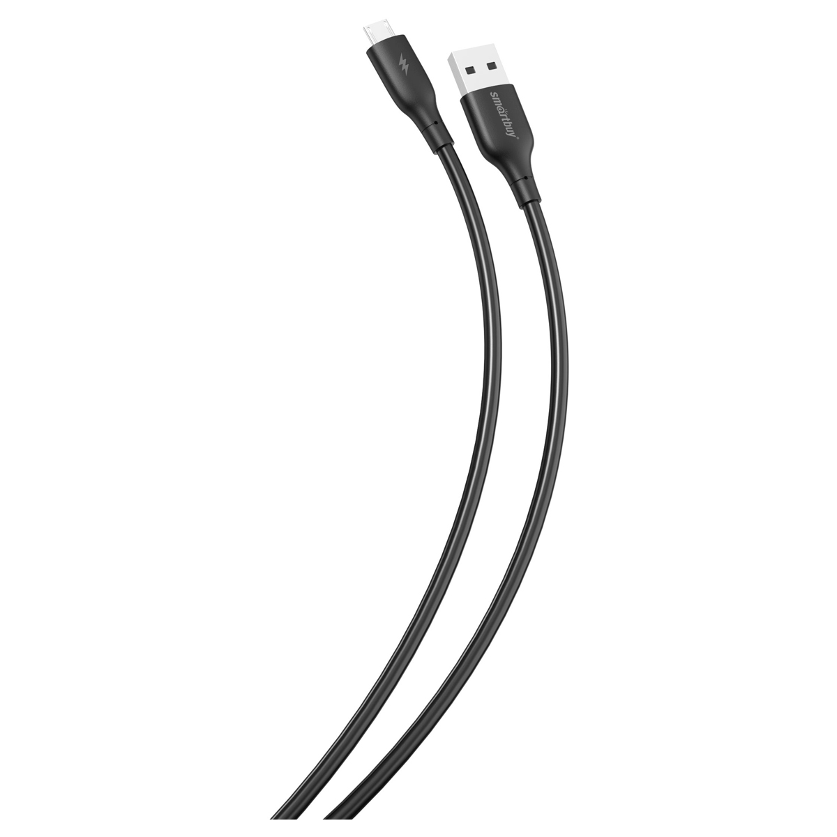 превью Кабель Smartbuy S25, USB - micro-USB, 3A output, оплетка TPE, 1м, черный