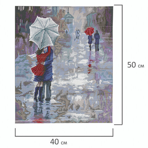 Картина стразами (алмазная мозаика) 40×50 см, ОСТРОВ СОКРОВИЩ «Встреча 2», без подрамника