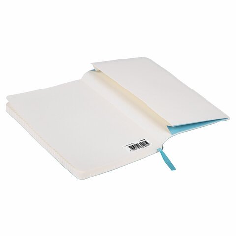 Блокнот-скетчбук А5 (130×210 мм), BRAUBERG ULTRA, под кожу, 80 г/м2, 96 л., без линовки, бирюзовый