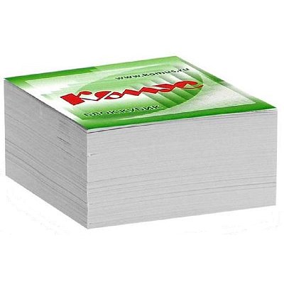 Блок для записей КОМУС запасной 9×9х5 белый блок 100г