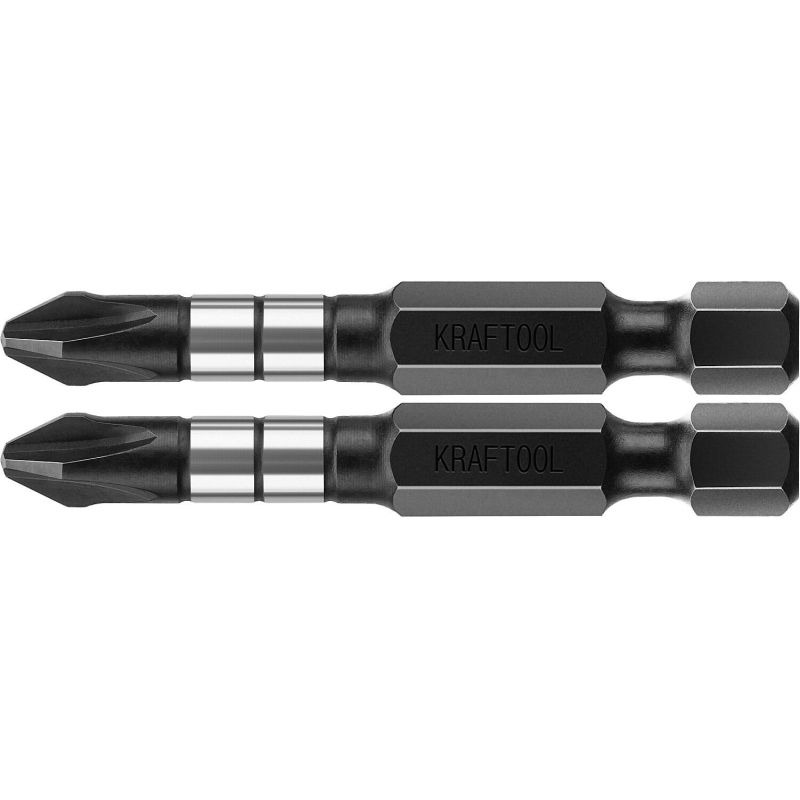 Бита KRAFTOOL Impact Pro PH2, 50мм, тип Е, 2шт/уп (26191-2-50-S2)
