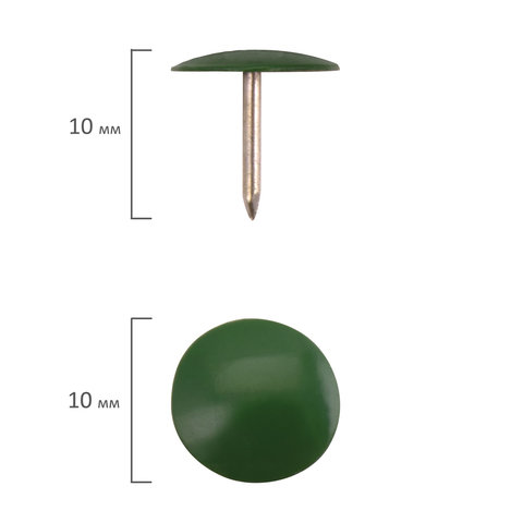 Кнопки канцелярские ОФИСМАГ, металлические, цветные, 10 мм, 50 шт., в картонной коробке