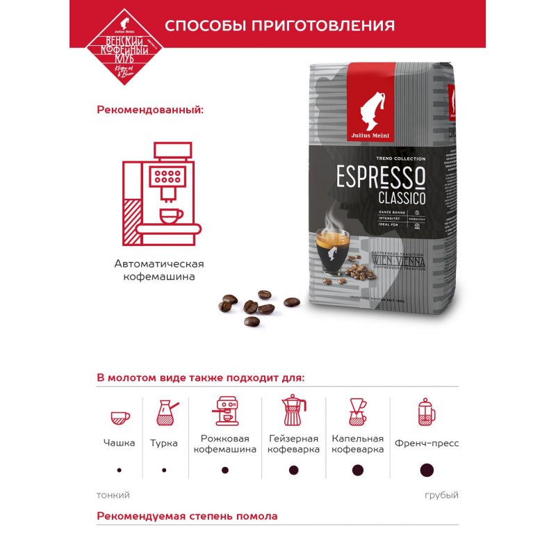 Кофе в зернах Julius Meinl Espresso Classico 1 кг