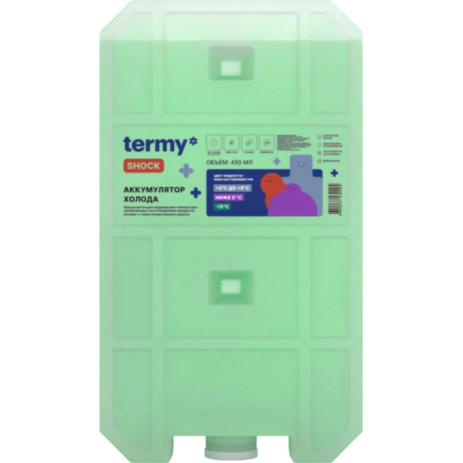 превью Аккумулятор холода Termy Shock 17.3х3.2х9.7 см 454 г