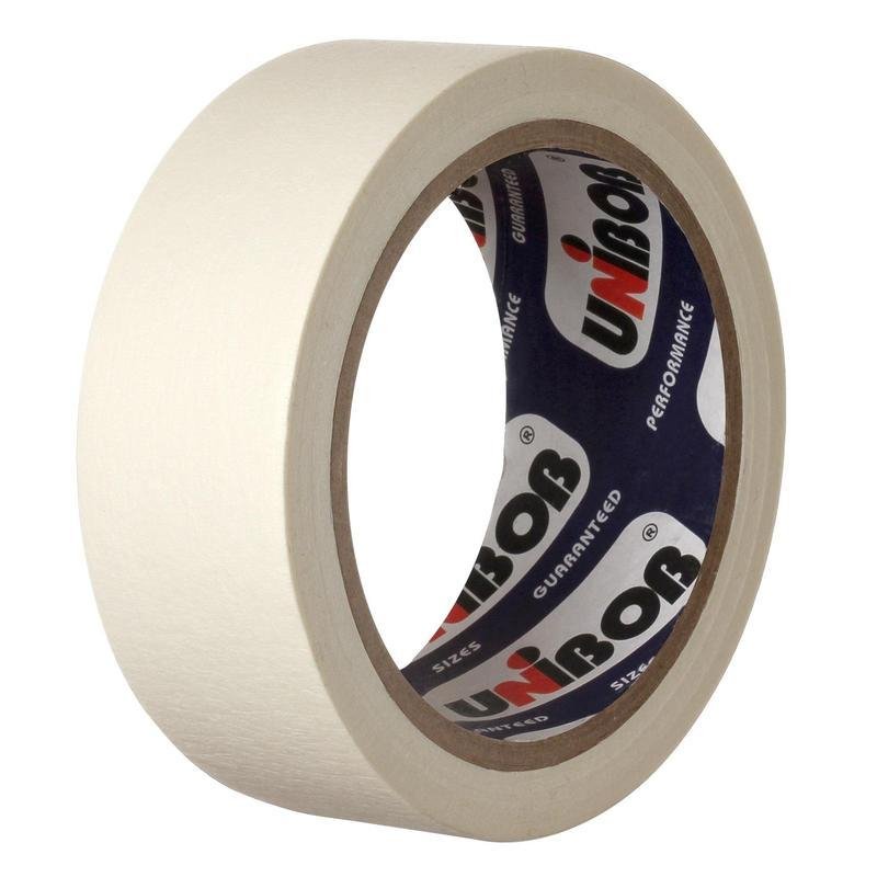 превью Клейкая лента малярная Unibob 25 мм x 25 м белая (бумажная)
