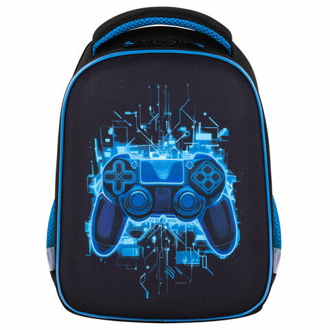 Ранец BRAUBERG KIDS START, 1 отделение, 2 кармана, Digital gamepad, 3D-панель, 35×26х13 см