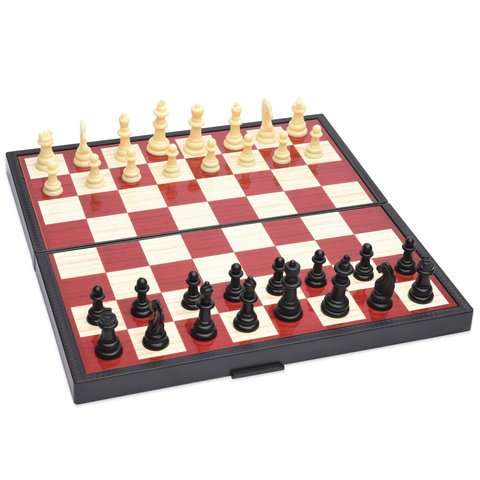 Игра магнитная 5 в 1 «Шашки, шахматы, нарды, карты, домино», 1TOY