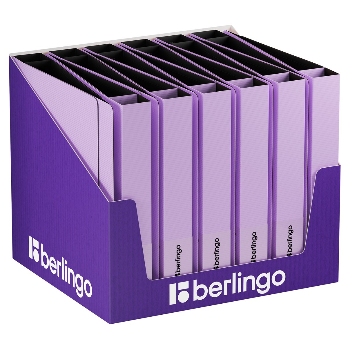 Папка на 4 кольцах Berlingo «Instinct» А5, 35мм, 700мкм, D-кольца, с внутр. карманом, лаванда