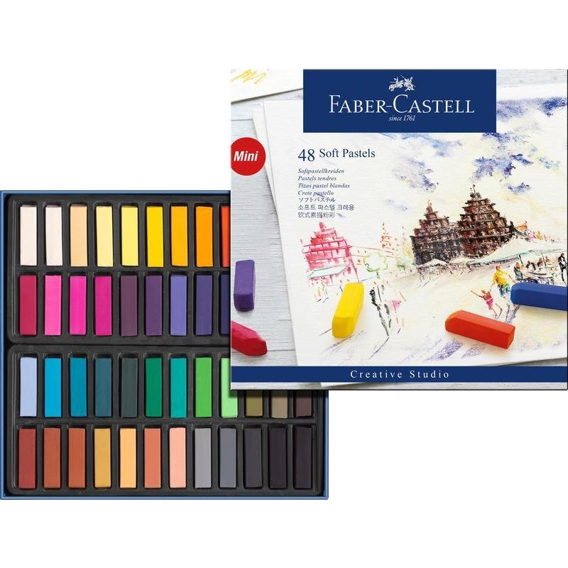 Пастель Faber-Castell «Soft pastels», 48 цв., мини, картон. упак. 