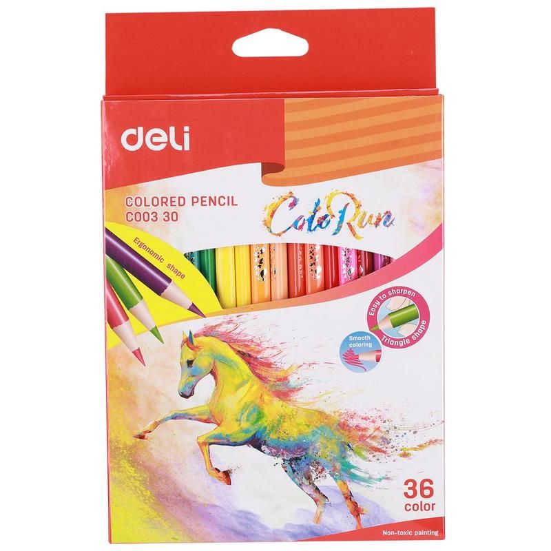 превью Карандаши цветные Deli ColoRun 36 цветов трехгранные