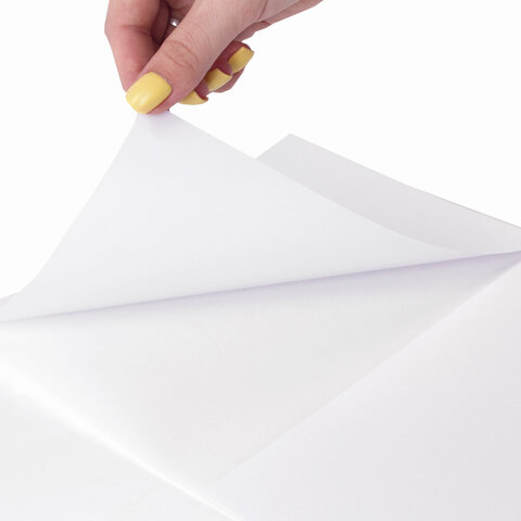 Этикетка самоклеящаяся 105×148 мм, 4 этикетки, белая, 70 г/м2, 50 л., BRAUBERG, сырье Финляндия