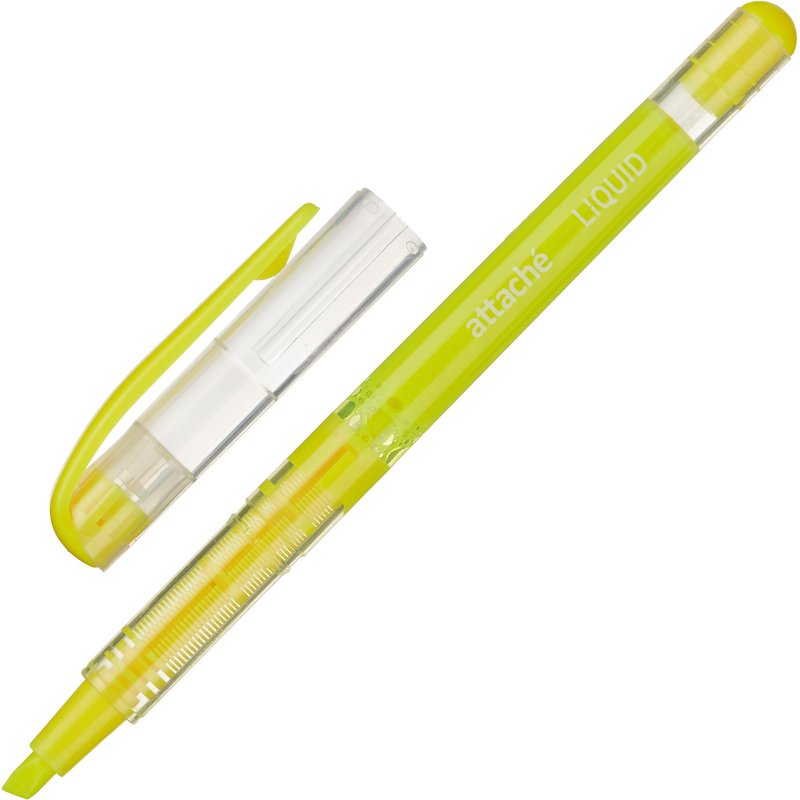 Текстовыделитель Attache Liquid желтый (толщина линии 1-4 мм) - купить ...