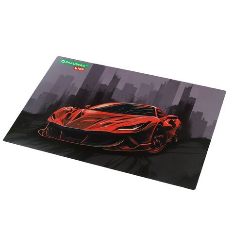 Настольное покрытие BRAUBERG KIDS, А3+, пластик, 46×33 см, «Red car»