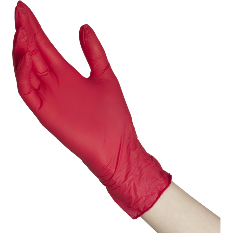 Перчатки нитрил. н/с. н/о, красные 756 NitriMax (S) 50п/уп, 4гр
