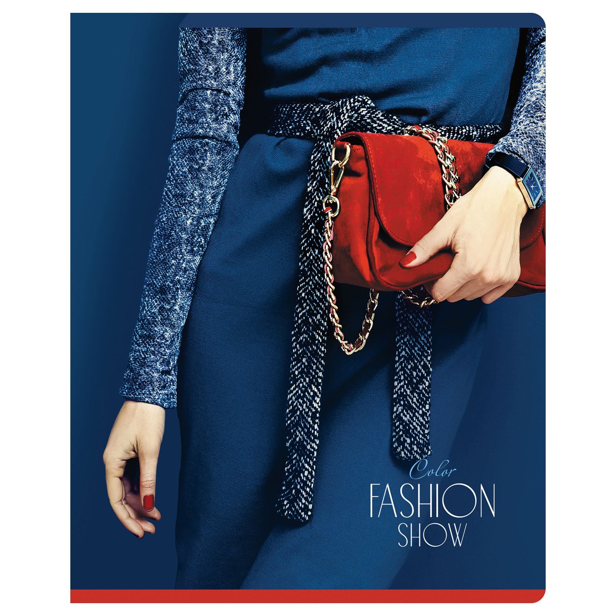 Тетрадь 48л., А5, клетка BG «Fashion show», глянцевая ламинация