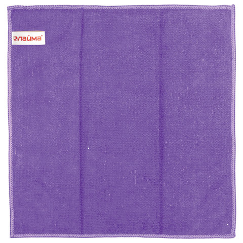 Салфетки ЛАЙМА, набор 3 шт., микрофибра, 30×30 см, 1 универсальная + 1 для стекла + 1 для мебели