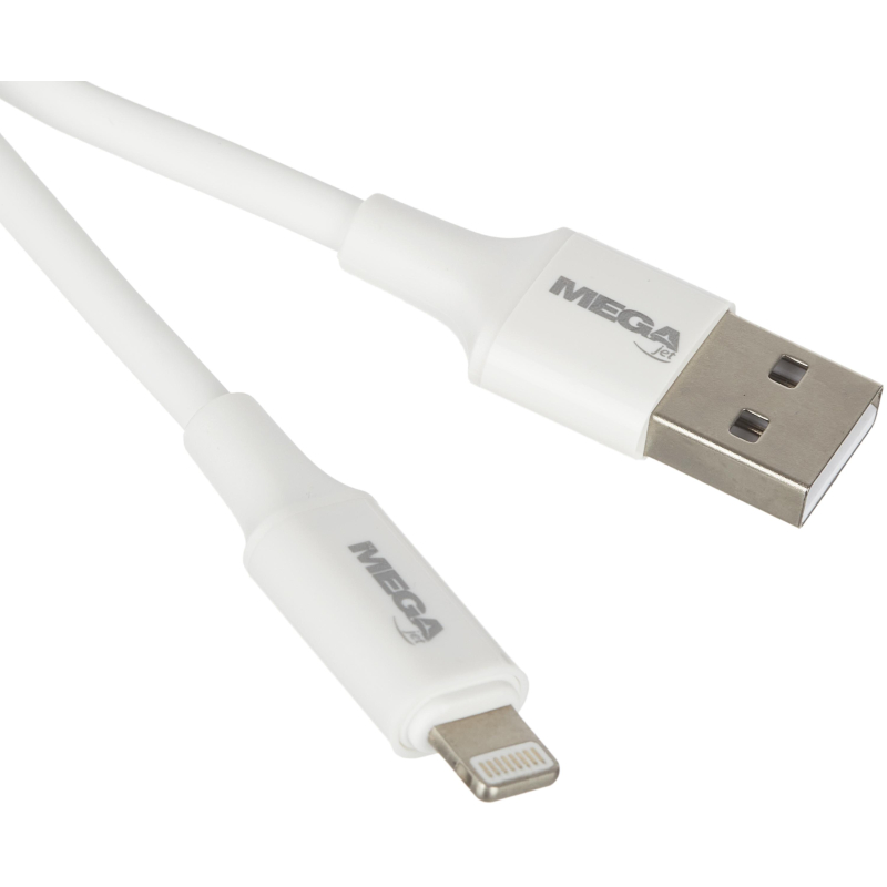 Кабель ProMega U28, 2.4A, 1м, USB - Lightning, TPE, силикон, белый