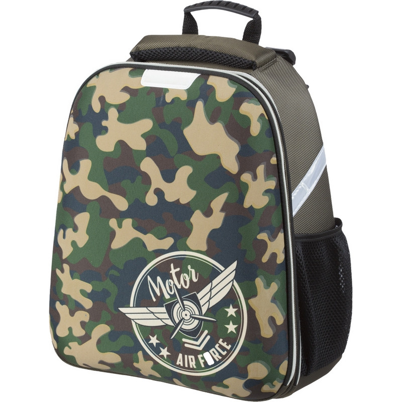 Ранец №1 School анатомический Basic Military (светится в темноте)