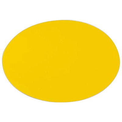 Знак безопасности «Желтый круг на двери», КОМПЛЕКТ 5 шт., диаметр - 150 мм, пленка самоклеящаяся, И 16