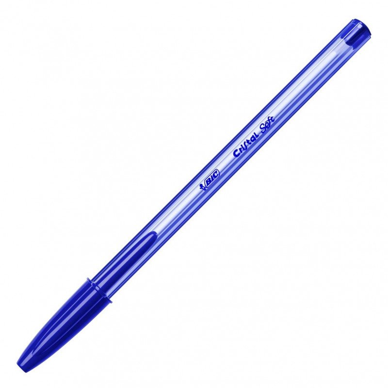 Ручка шариковая одноразовая неавтоматическая Bic Cristal Soft синяя (толщина линии 0.35 мм)