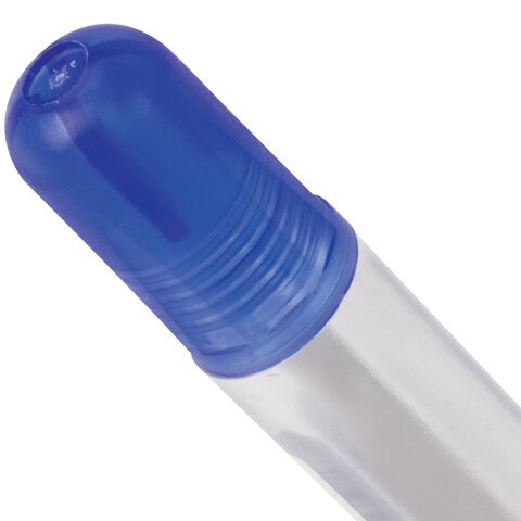 Ручка шариковая масляная BRAUBERG «Olive pen», корпус прозрачный, толщина письма 0.5 мм, синяя