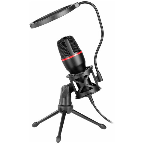 Микрофон игровой DEFENDER Forte GMC 300, кабель 2.4 м, 120 дБ, с мембраной, для стриминга
