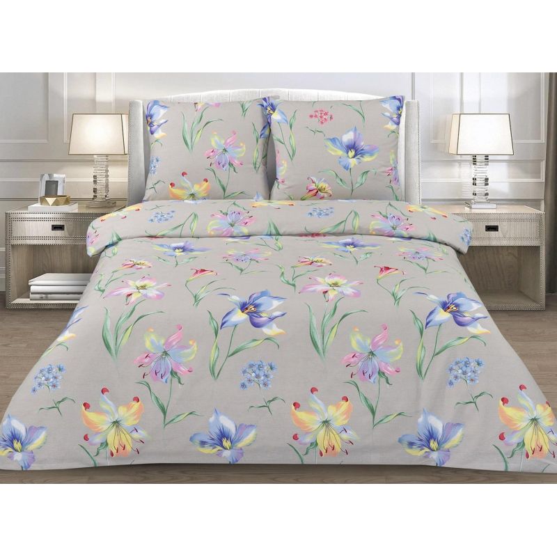 превью Постельное белье 2сп бязь 120г/м2 (нав.70×70-2шт) Лилии