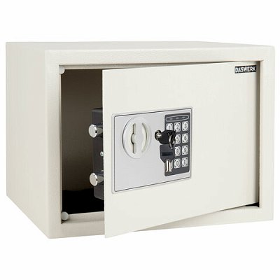 Сейф мебельный DASWERK SC-250EL (250×350х250 мм), электронный замок, бежевый