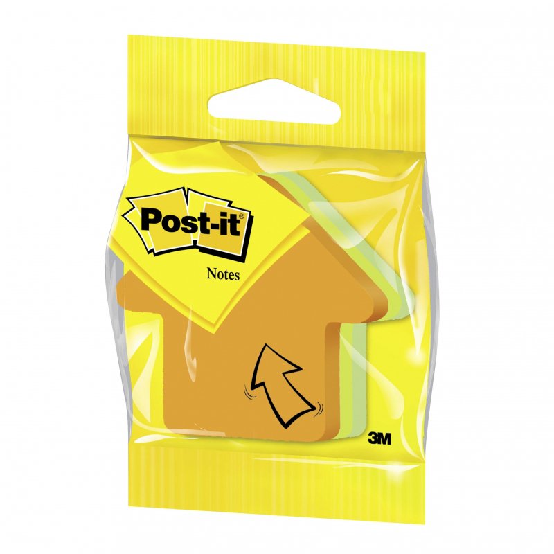 Стикеры фигурные Post-it Стрелка неоновые 3 цвета (1 блок, 225 листов)