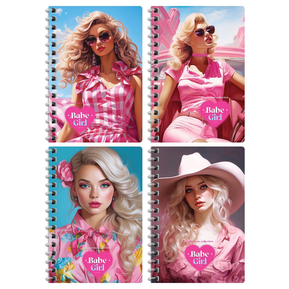 превью Записная книжка А6, 80л. на гребне BG «Pink girls»