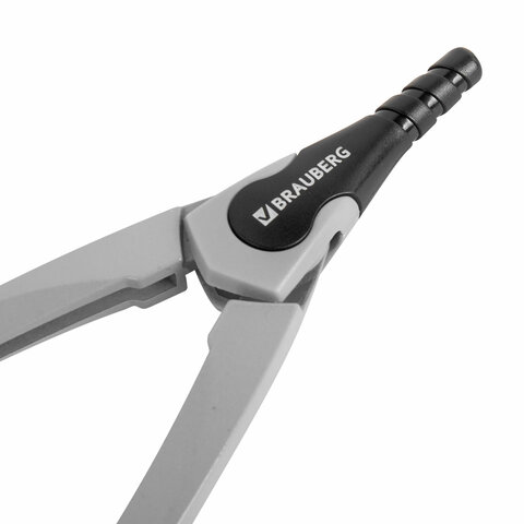 Готовальня BRAUBERG ULTRA, 4 предмета: циркуль 135 мм, запасные грифели, насадка, графитовый цвет