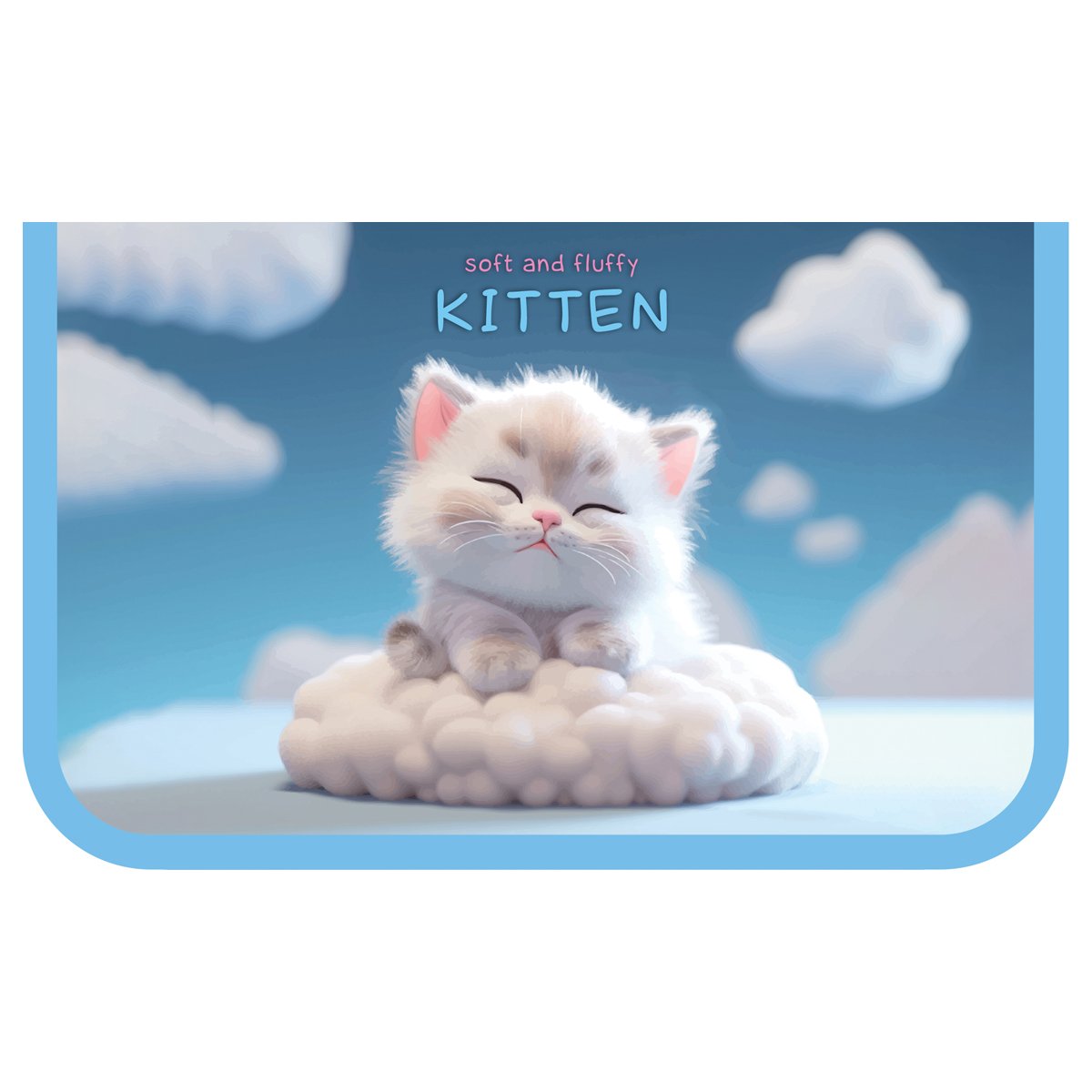 превью Пенал 1 отделение, 200×130 ArtSpace «Kitten», две откидные секции, ткань