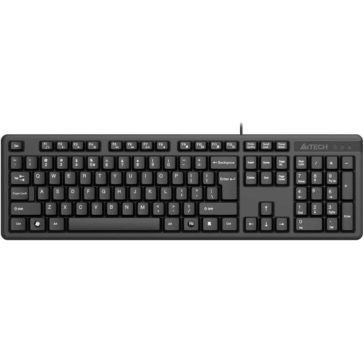 превью Клавиатура проводная A4Tech KK-3 (KK-3 USB Black)