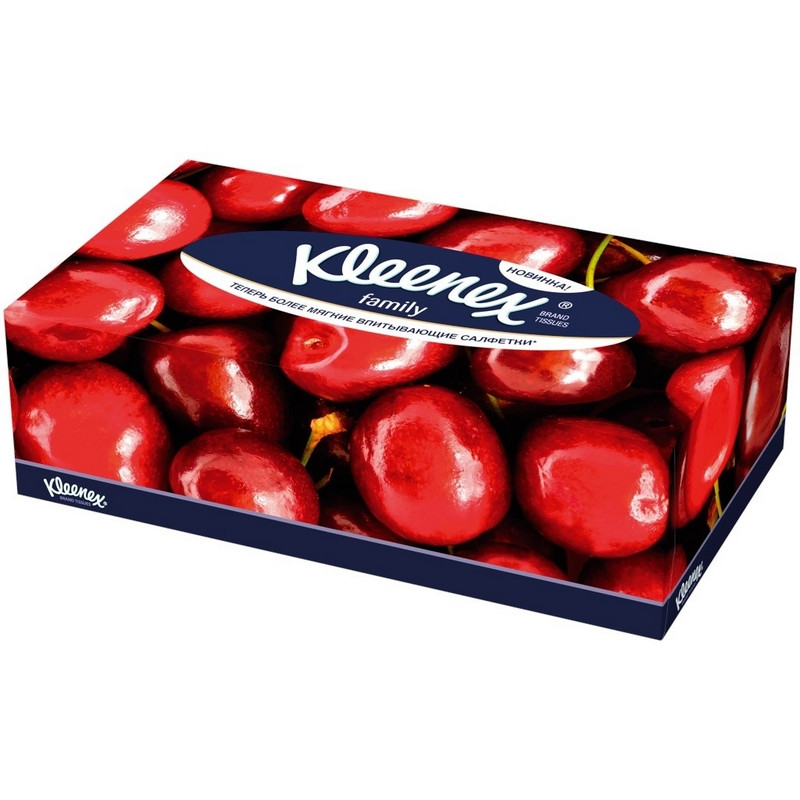 Салфетки косметические Kleenex Family 2-слойные (150 штук в упаковке)