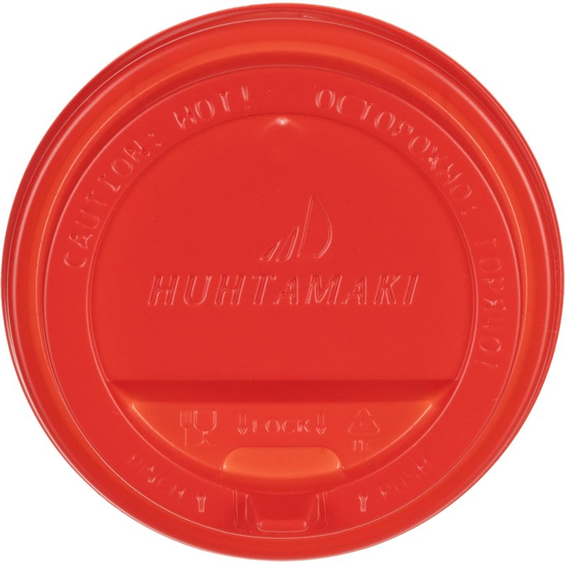 Крышка для стакана с клапаном, ПС, D=80мм. красная 100шт/уп