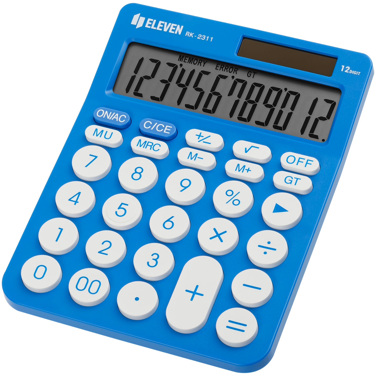 превью Калькулятор настольный Eleven RK-2311-BL, 12 разрядов, двойное питание, 143×192×26мм, голубой