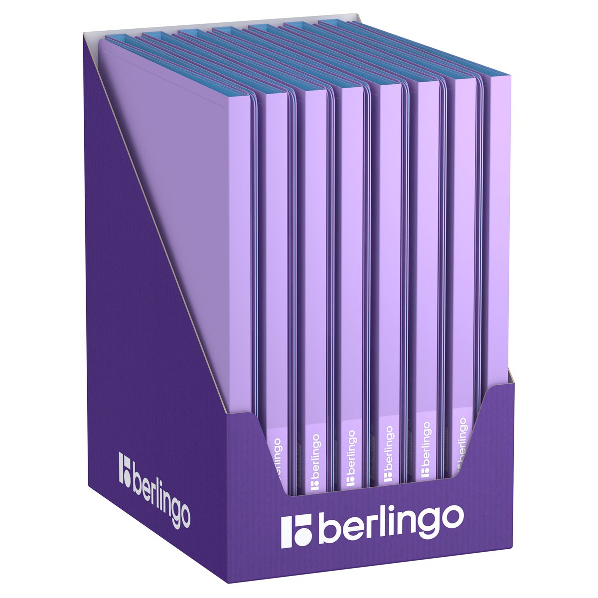 Папка с 20 вкладышами Berlingo «Haze», 14мм, 600мкм, с внутр. карманом, сиреневая, софт-тач